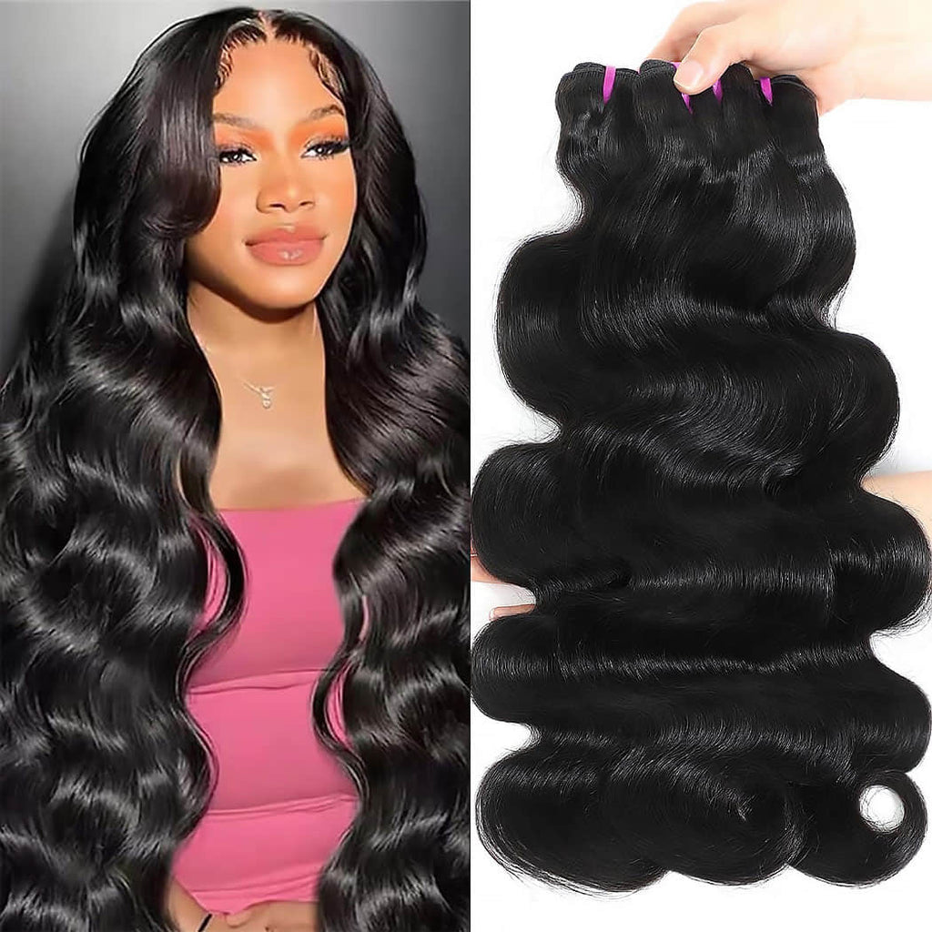 StariaHair 14-30 Inch Body Wave Vietnam Raw Hair Bundles #1B