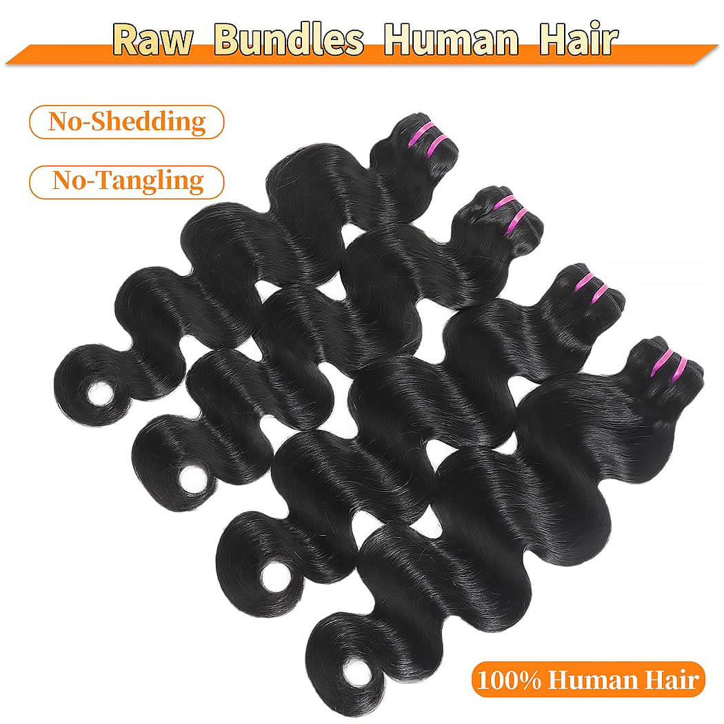 StariaHair 14-30 Inch Body Wave Vietnam Raw Hair Bundles #1B