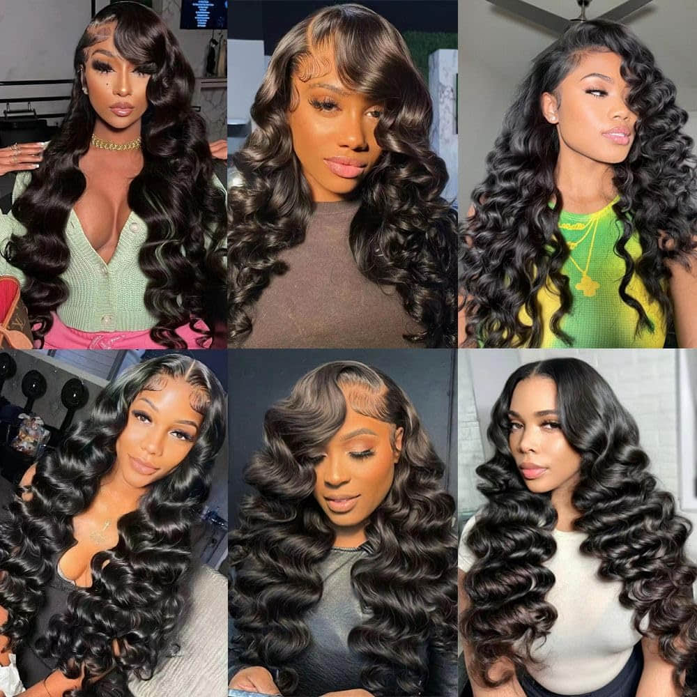 StariaHair 14-30 Inch Ocean Wave Brazilian Virgin Hair Bundles #1B