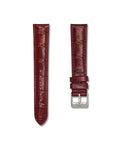 Cherry Red Alligator Leather Watch Strap 18mm