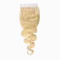 StariaHair 12-20 Inch #613 Blonde 5"x5" Body Wave Transparent Lace Closure