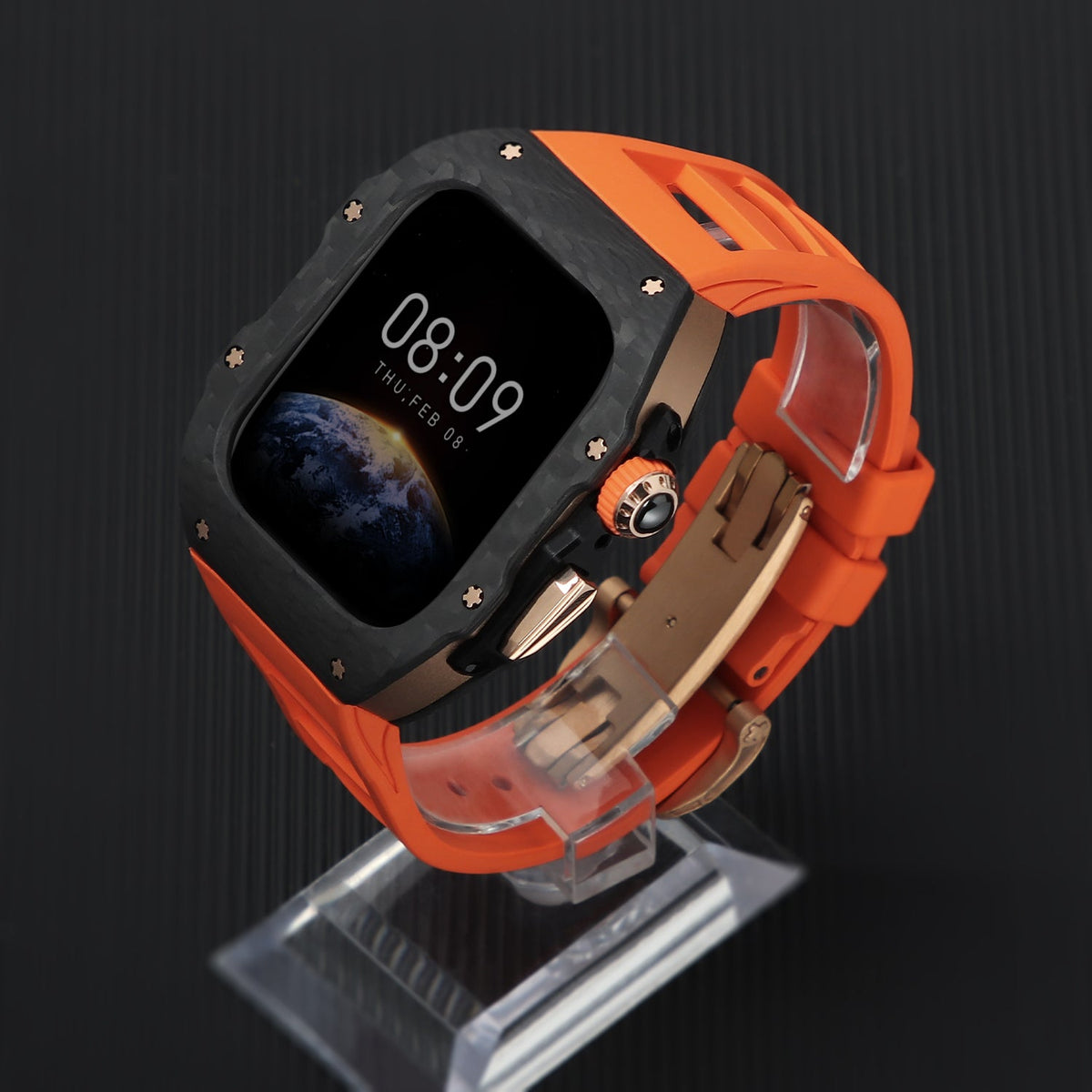 Luxury Mod Kit for Apple Watch 10/11 (42/46mm) - Rose Gold Edition