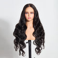 StariaHair 5"x5" Body Wave Transparent Glueless Lace Closure Wig #1B