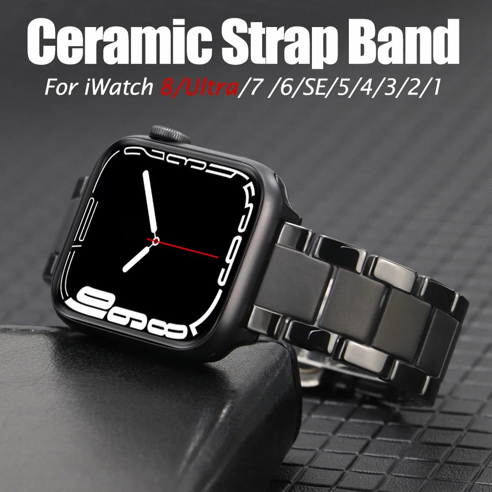 Ceramic Apple Watch Band Series 11/10/9/8/7/6/5/4/ SE / Ultra 1/2/3