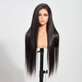 StariaHair 13"x4" Straight 200% Transparent Lace Frontal Wig #1B