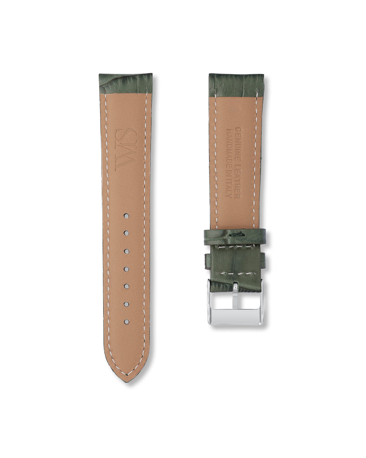 Emerald Green Alligator Leather Watch Strap 21mm