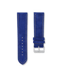 Ocean Blue Suede Leather Watch Strap 24mm