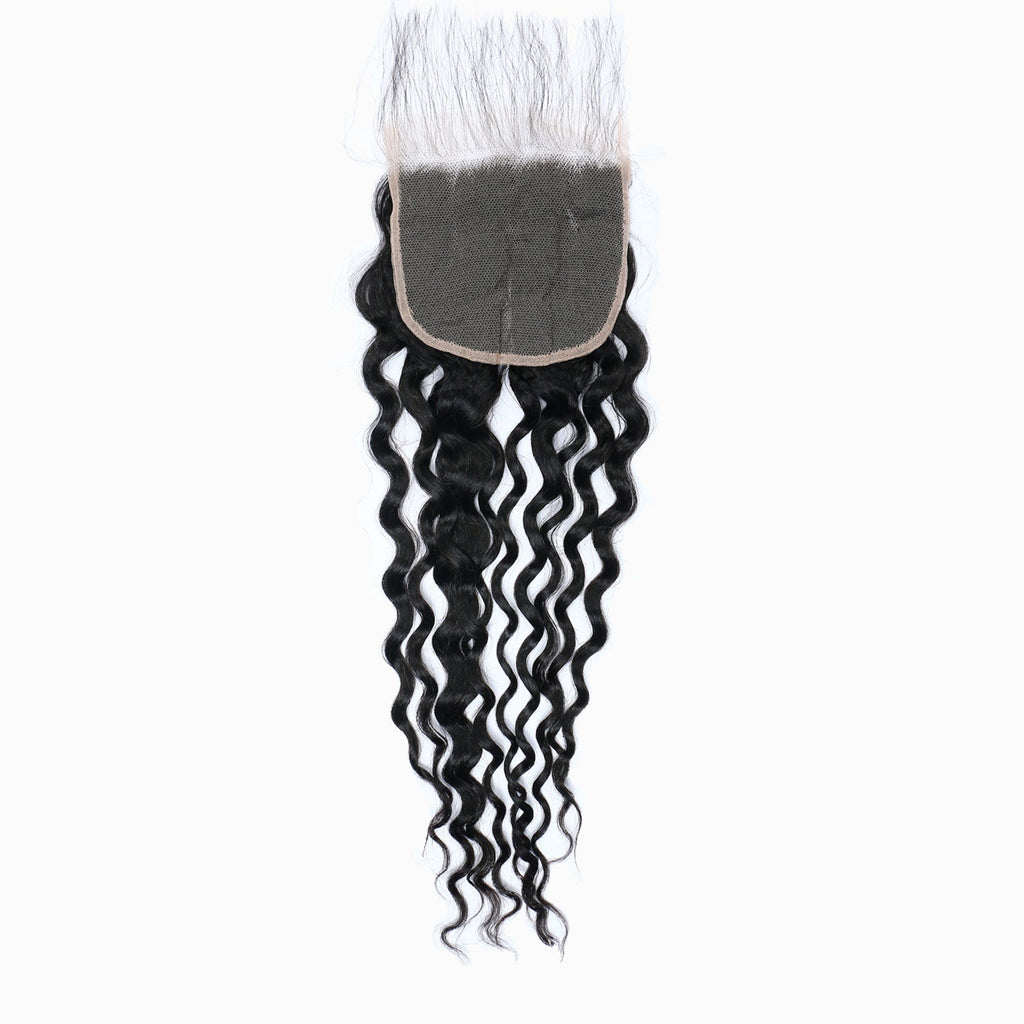 StariaHair 12-20 Inch 5"x5" Transparent Lace Closure Water Wave #1B