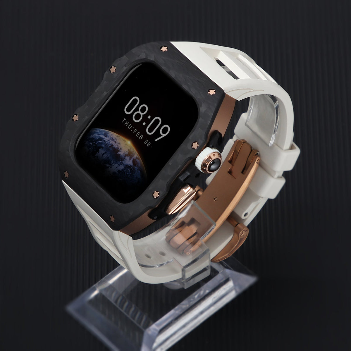Luxury Mod Kit for Apple Watch 10/11 (42/46mm) - Rose Gold Edition