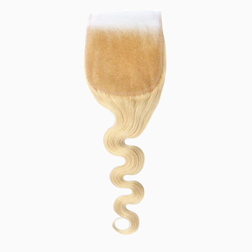 StariaHair 12-20 Inch #613 Blonde 5"x5" Body Wave Transparent Lace Closure
