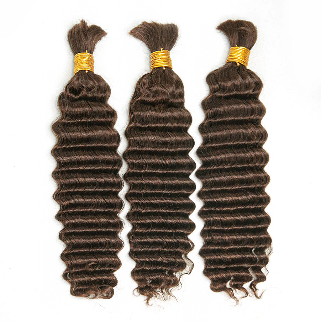 StariaHair #4 Deep Wave Hair Bulk Hair for Braiding