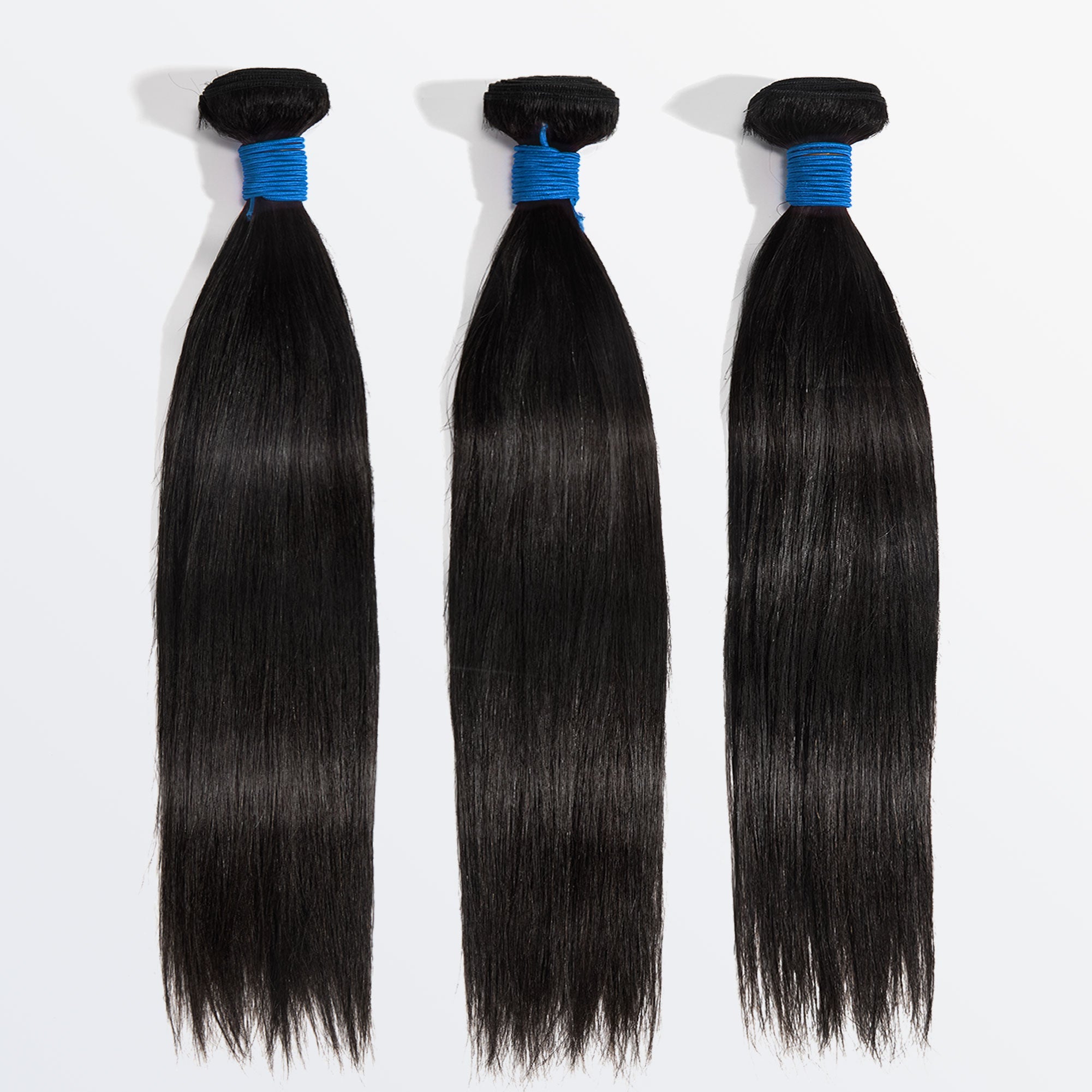 StariaHair 10-30 Inch Straight Brazilian Virgin Hair Bundles #1B