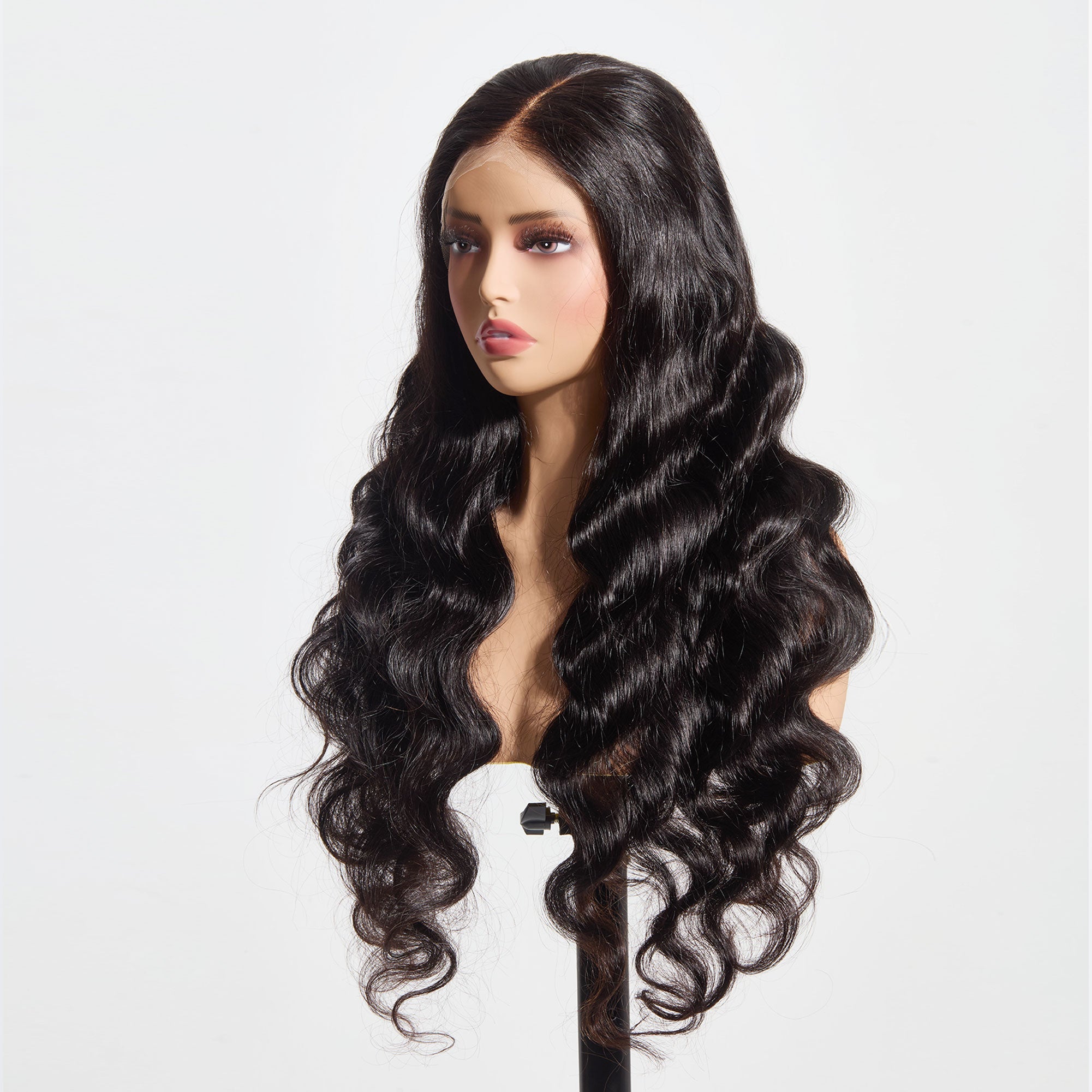 StariaHair 13"x4" Body Wave 150% Transparent Lace Frontal Wig #1B