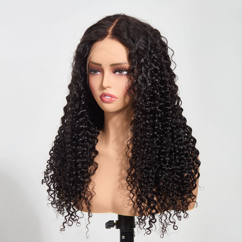 StariaHair 13"x4" HD Lace Water Wave Frontal Wig #1B