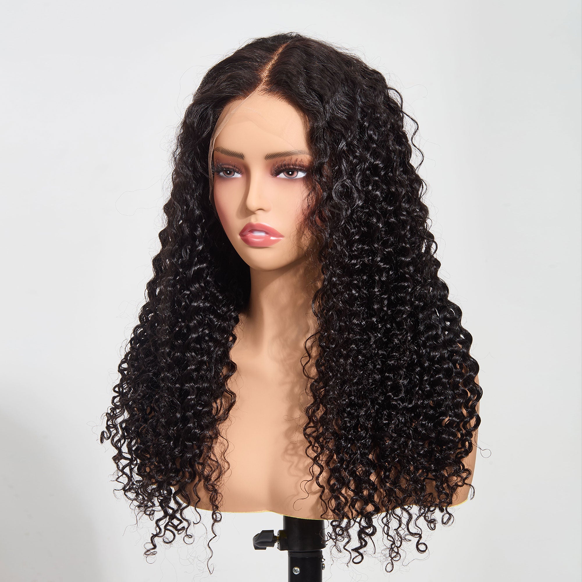 StariaHair 13"x4" HD Lace Water Wave Frontal Wig #1B