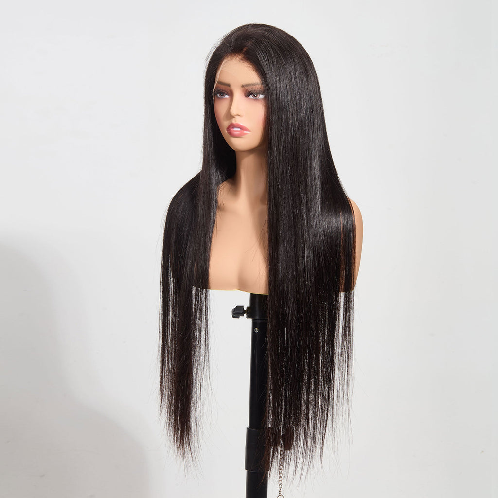 StariaHair 13"x4" HD Lace Straight 180% Frontal Wig #1B