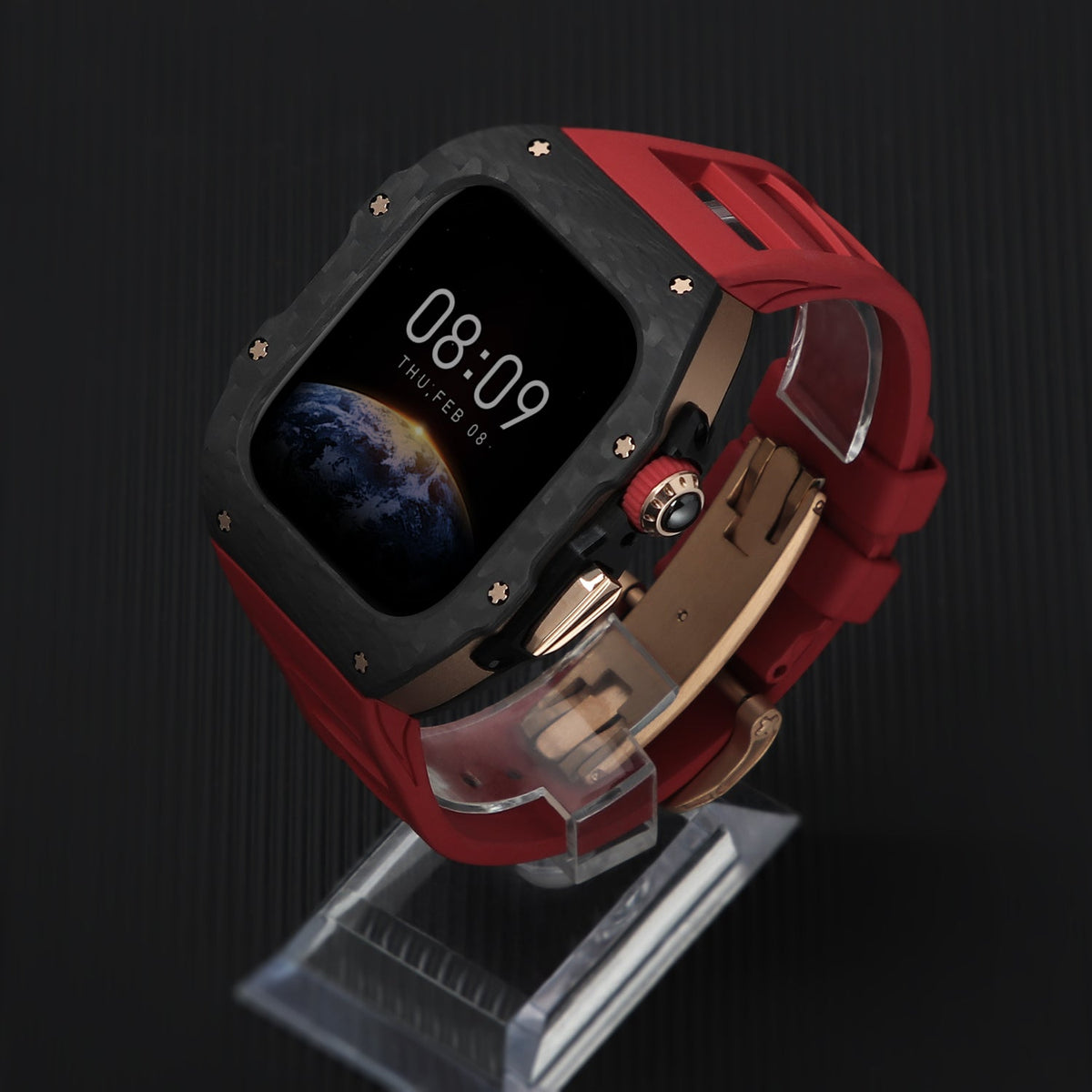 Luxury Mod Kit for Apple Watch 10/11 (42/46mm) - Rose Gold Edition