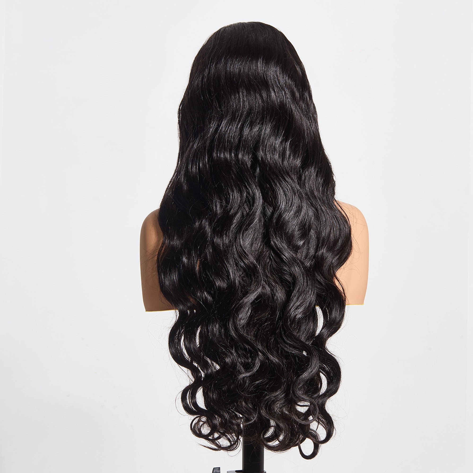 StariaHair 5"x5" Body Wave Transparent Glueless Lace Closure Wig #1B