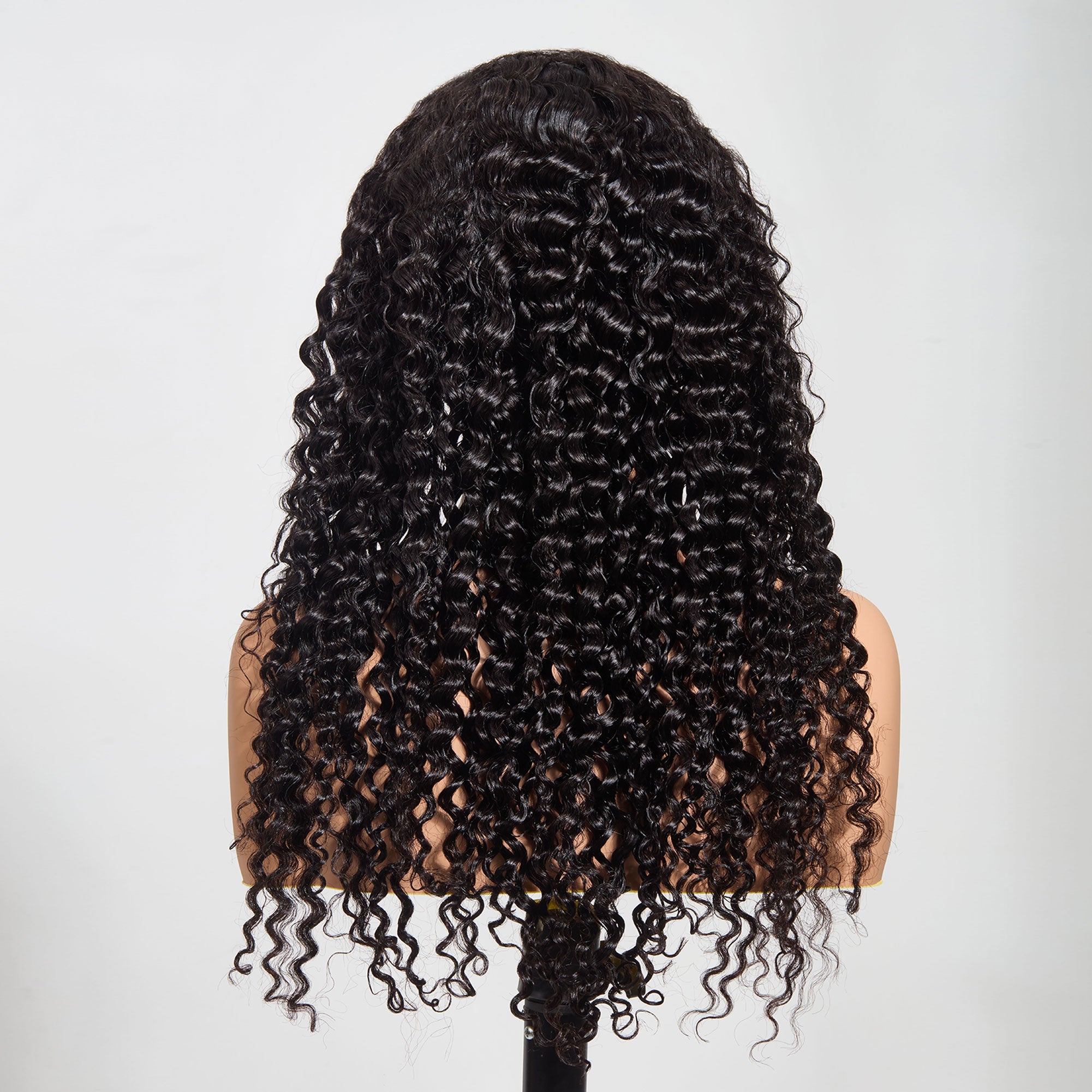 StariaHair 5"x5" HD Glueless Lace Water Wave 180% Closure Wig #1B