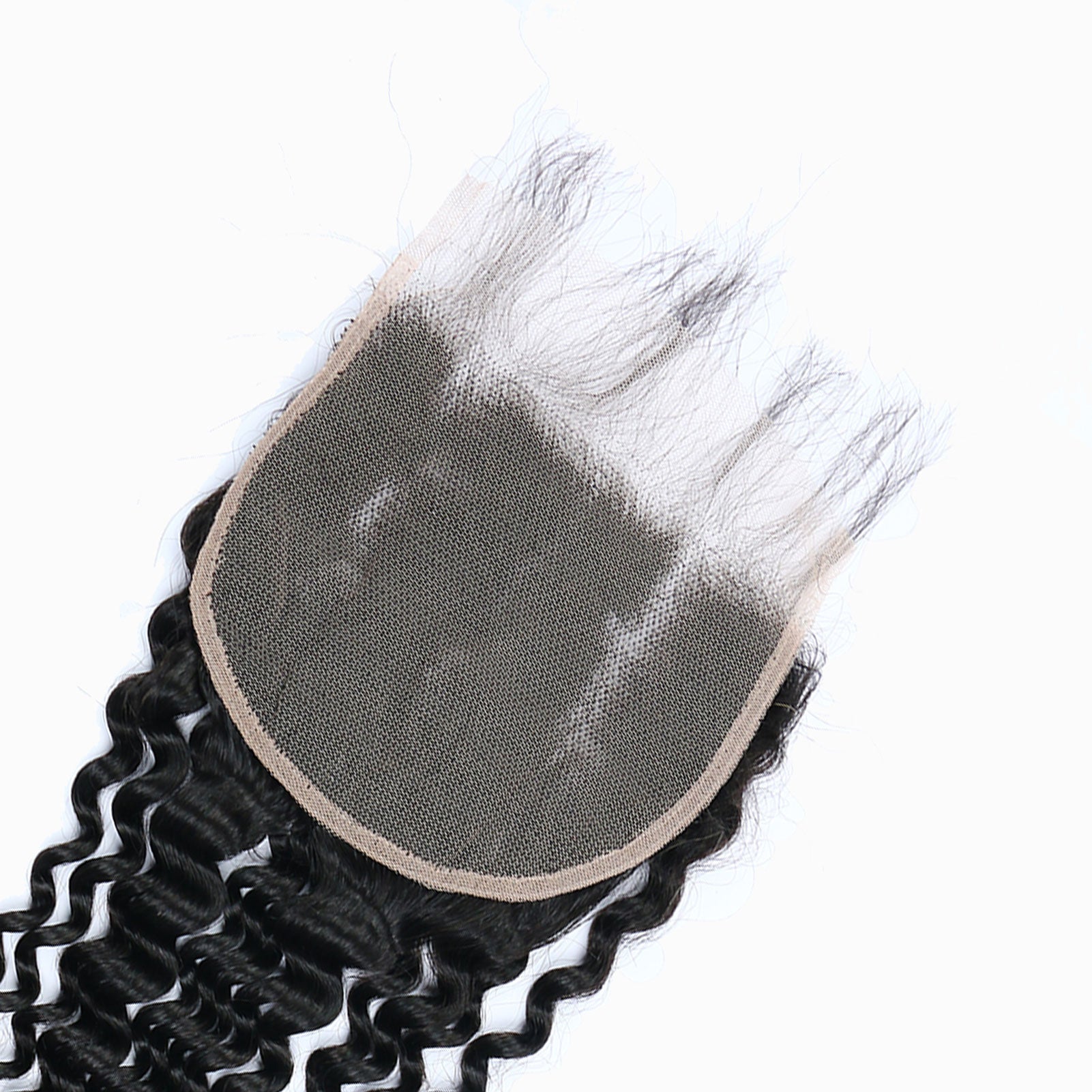StariaHair 12-20 Inch 4"x4" Deep Wave Transparent Lace Closure #1B