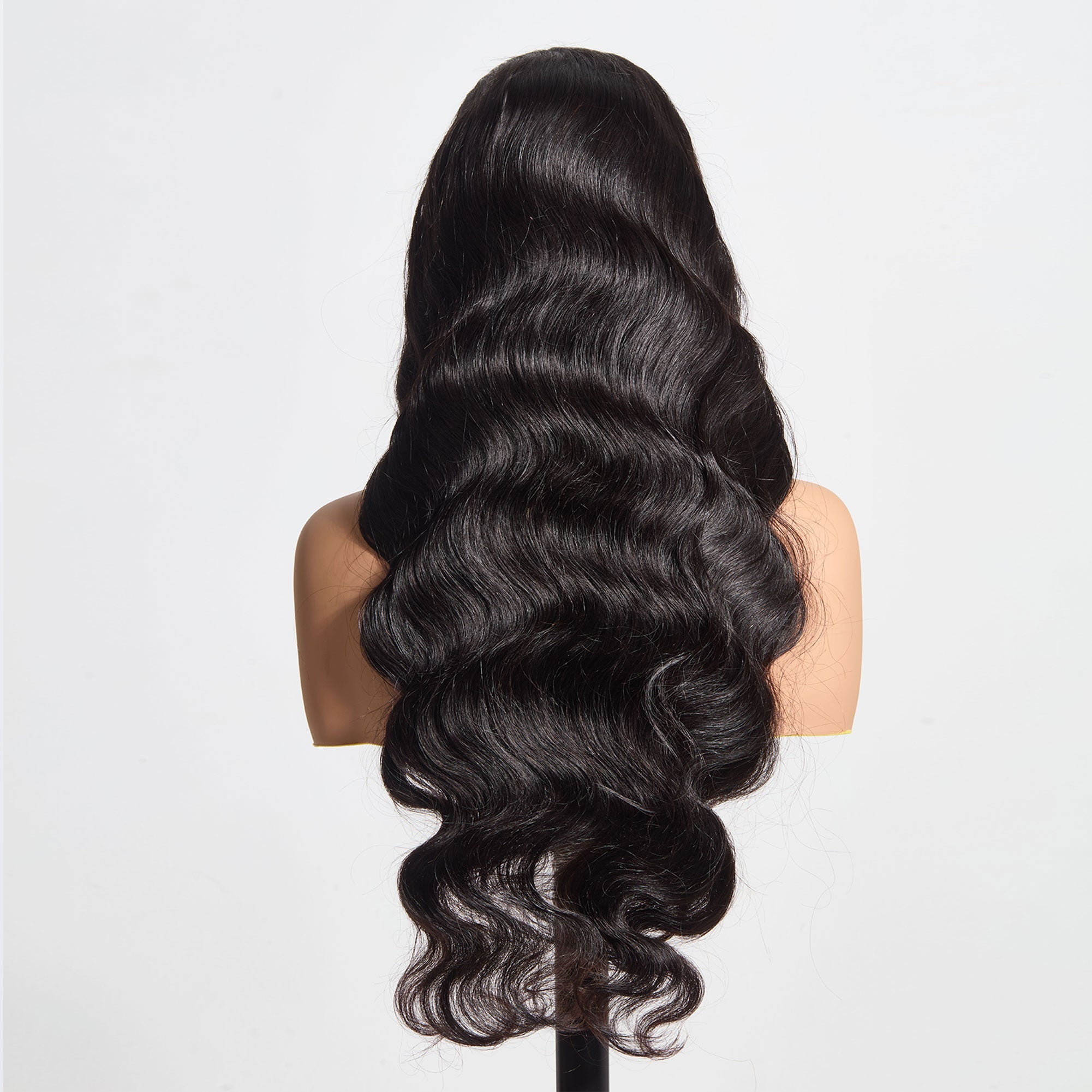 StariaHair 13"x4" Body Wave 150% Transparent Lace Frontal Wig #1B