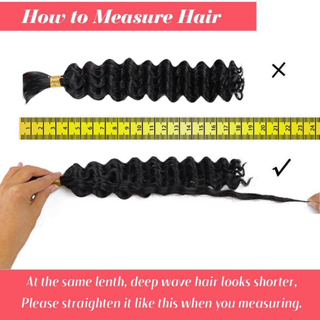 StariaHair #4 Deep Wave Hair Bulk Hair for Braiding