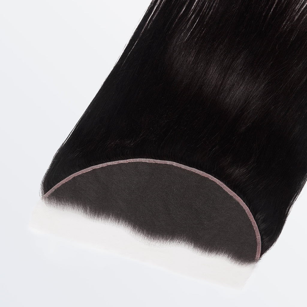 StariaHair 14-24 Inch 13"x4" Straight Transparent Lace Frontal #1B