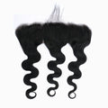 StariaHair 12-20 Inch 13"x4" Body Wave Transparent Lace Frontal #1B