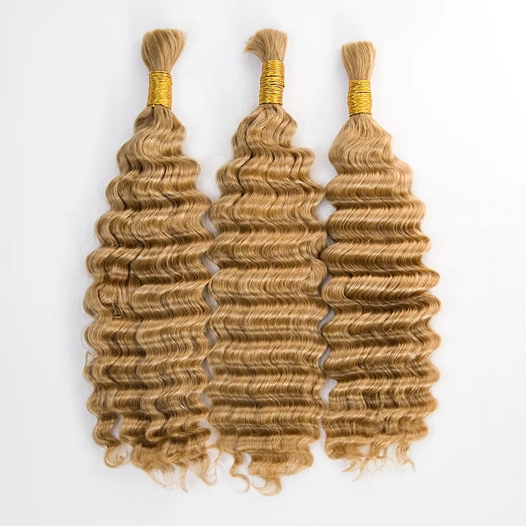 StariaHair #27 Deep Wave Hair Bulk Hair for Braiding