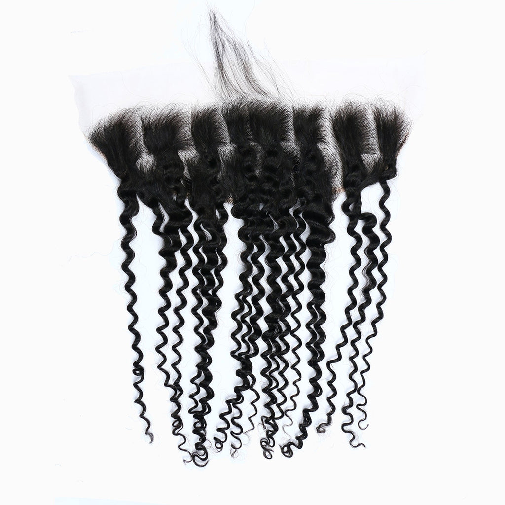 StariaHair 14-20 Inch 13"x4" Deep Wave Transparent Lace Frontal #1B