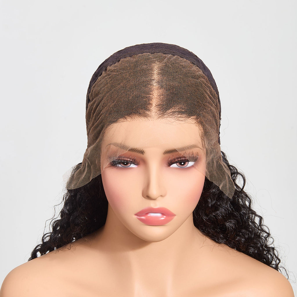 StariaHair 13"x4" HD Lace Water Wave Frontal Wig #1B