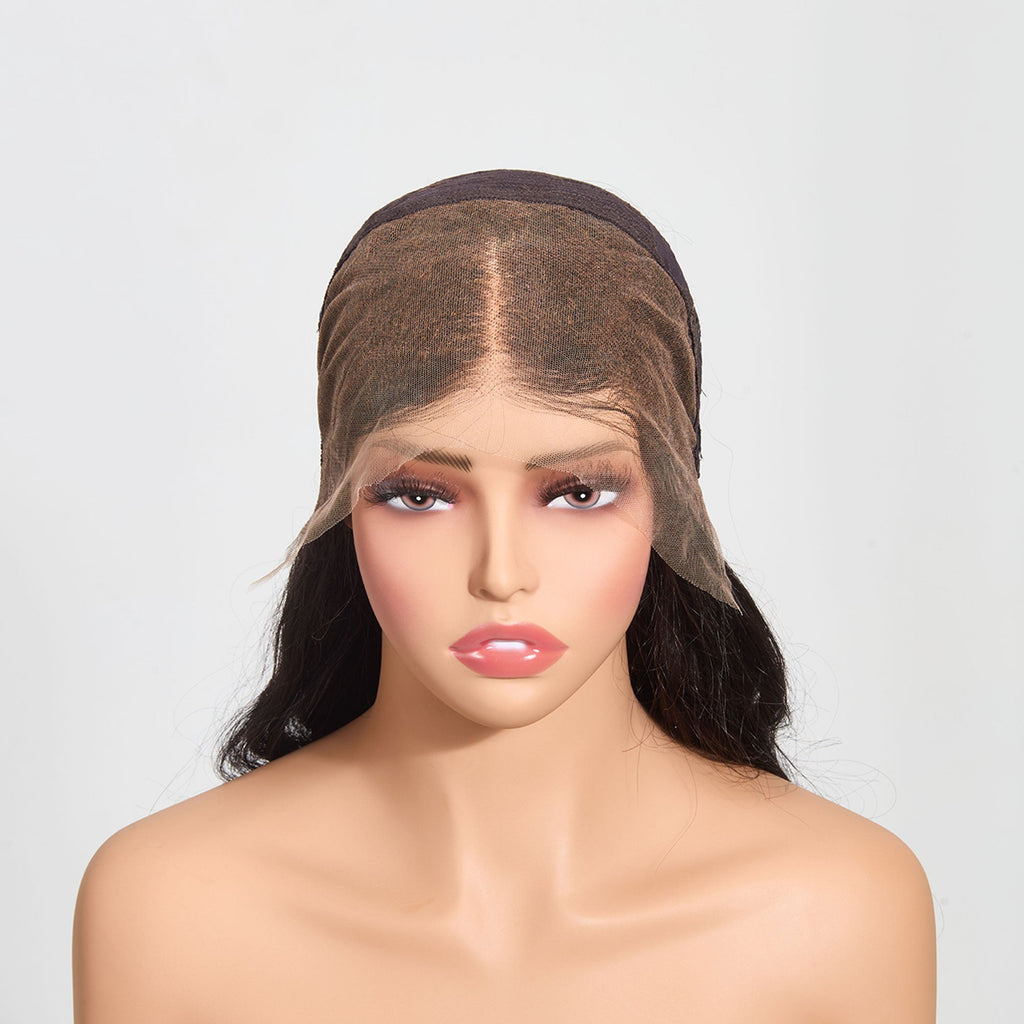 StariaHair 13"x4" Body Wave 150% Transparent Lace Frontal Wig #1B