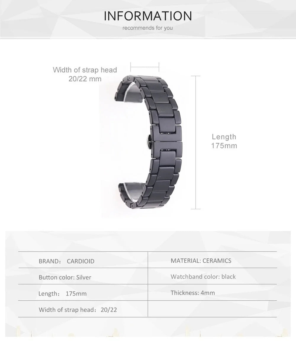 Ceramic Apple Watch Band Series 11/10/9/8/7/6/5/4/ SE / Ultra 1/2/3