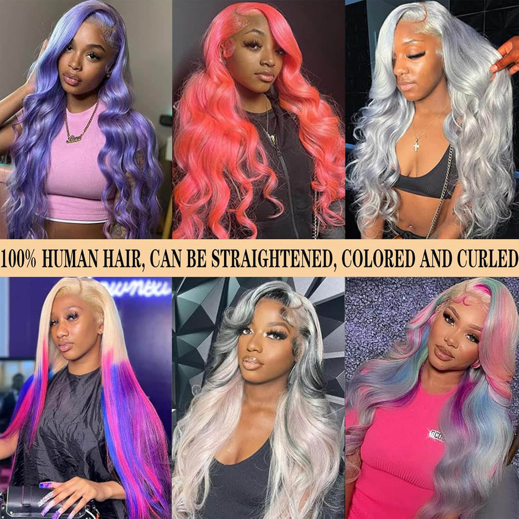 StariaHair #613 Blonde 13"x4" Body Wave 200% Transparent Lace Frontal Wigs
