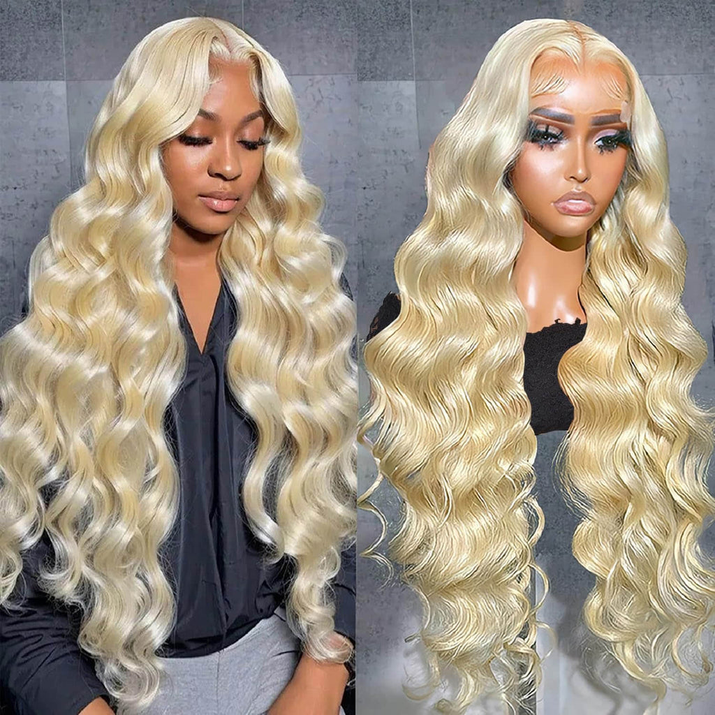 StariaHair #613 Blonde 13"x4" Body Wave Transparent Lace Frontal Wigs 150%