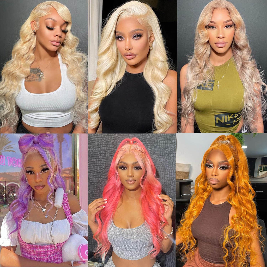 StariaHair #613 Blonde 13"x4" Body Wave Transparent Lace Frontal Wigs 150%