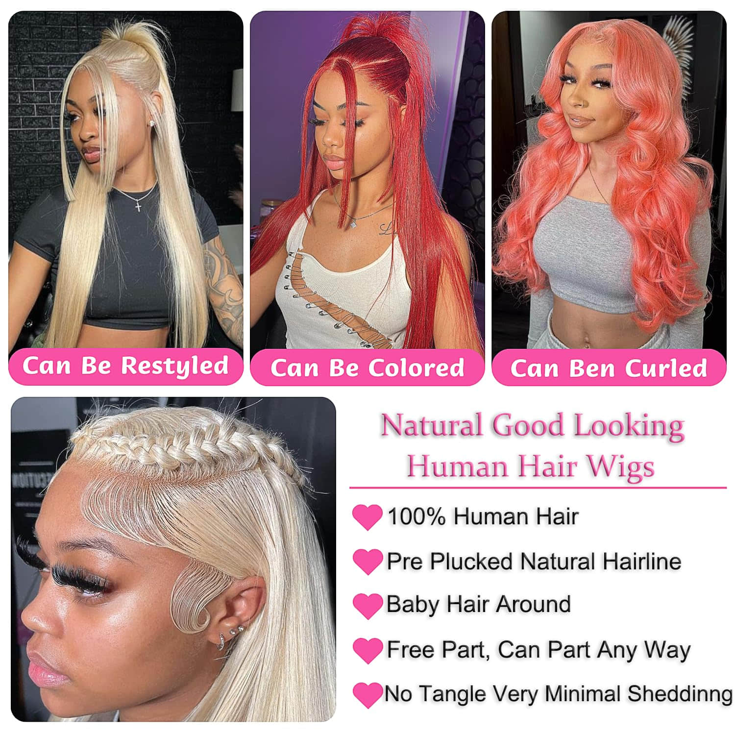 StariaHair #613 Blonde 13"x4" Straight Transparent Lace Frontal Wigs 150%