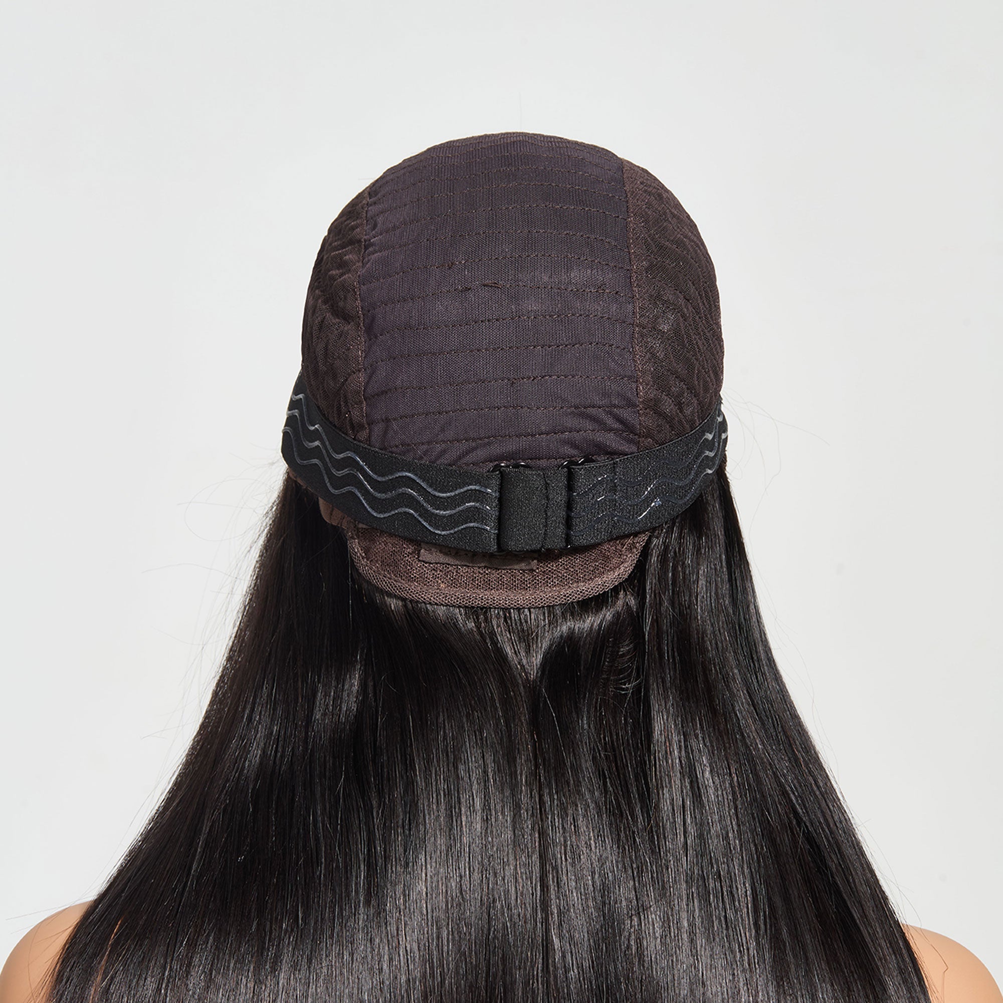 StariaHair 5"x5" Straight Transparent Glueless Lace Closure Wig #1B