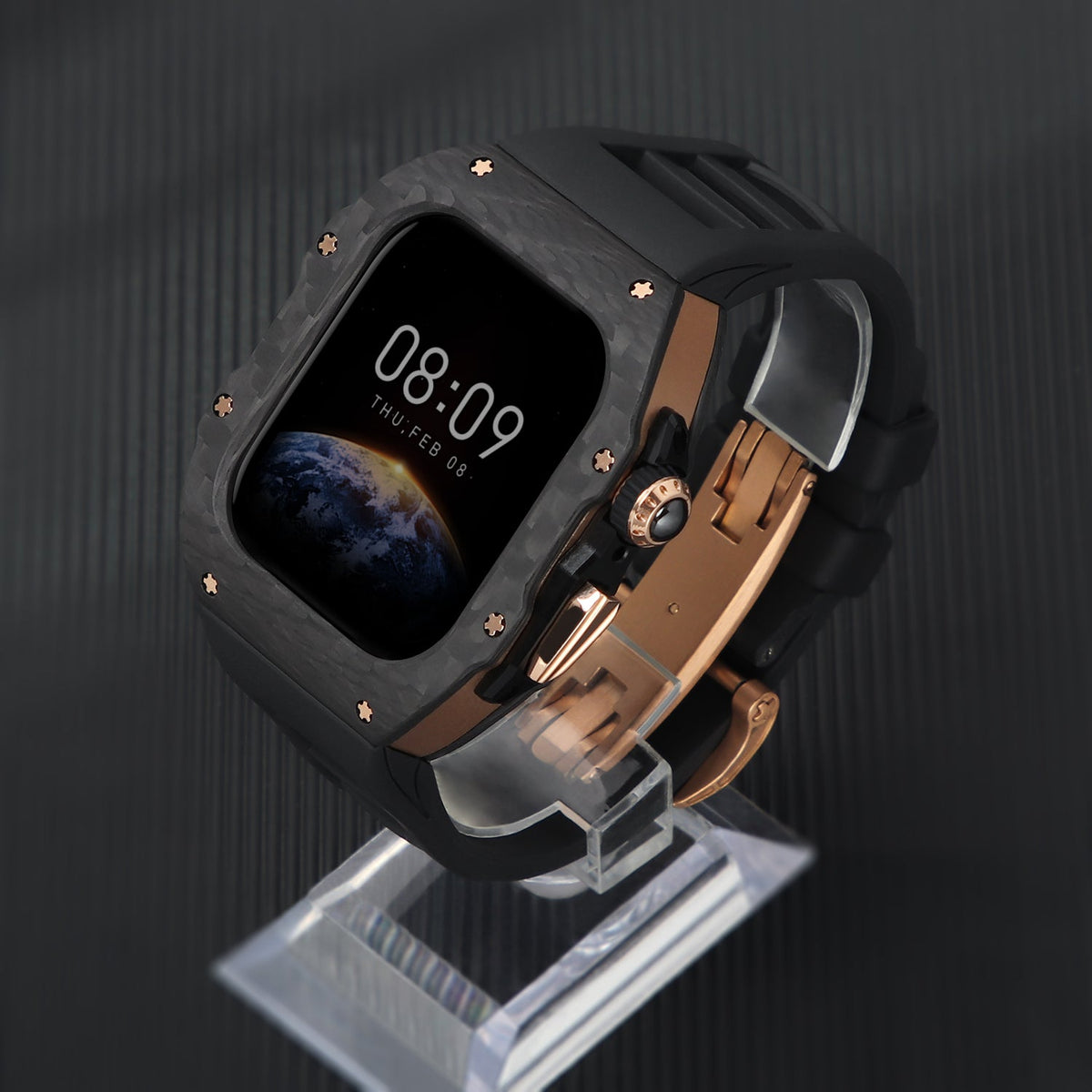 Luxury Mod Kit for Apple Watch 10/11 (42/46mm) - Rose Gold Edition