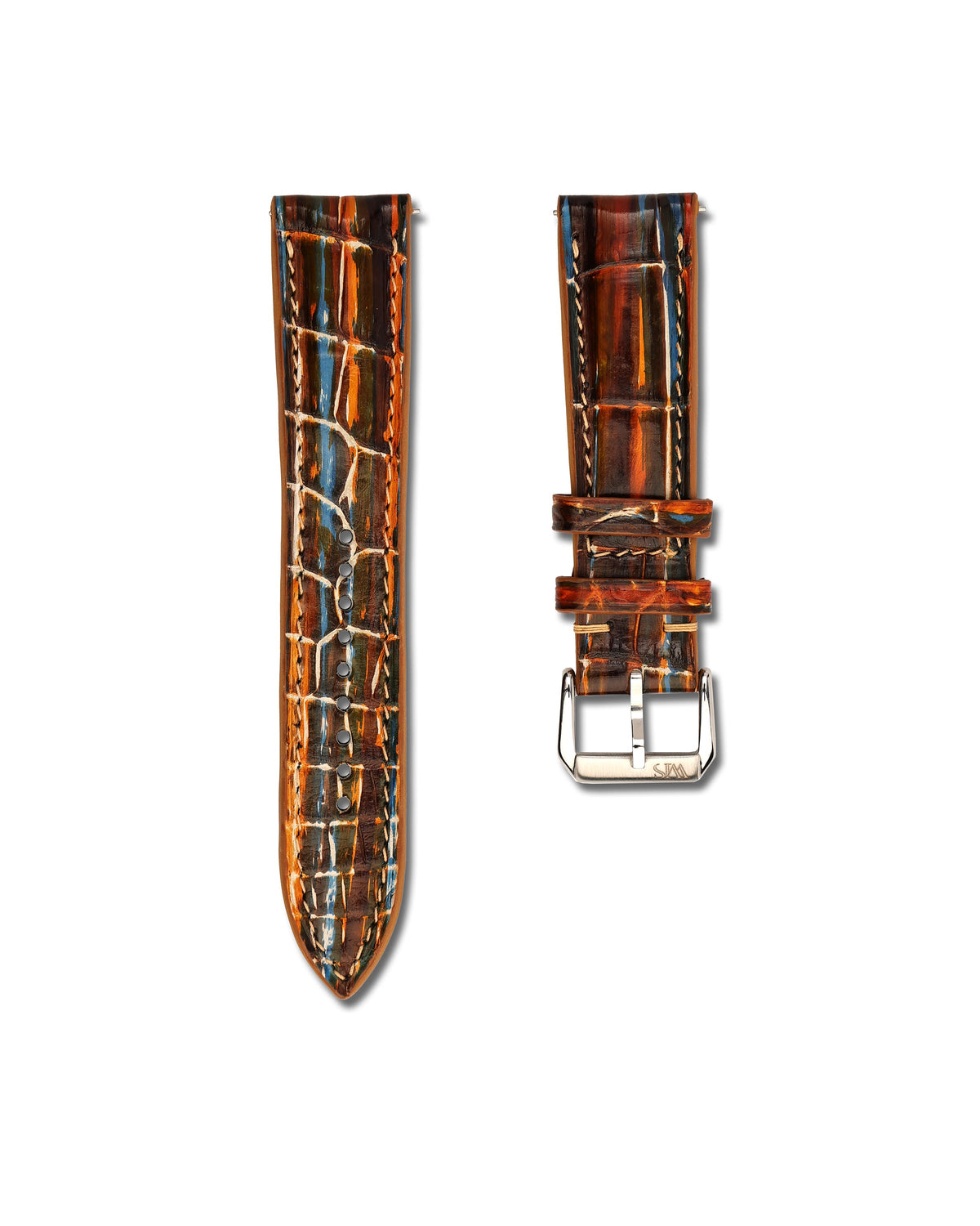 Picasso Patina Alligator Leather Watch Strap 22mm