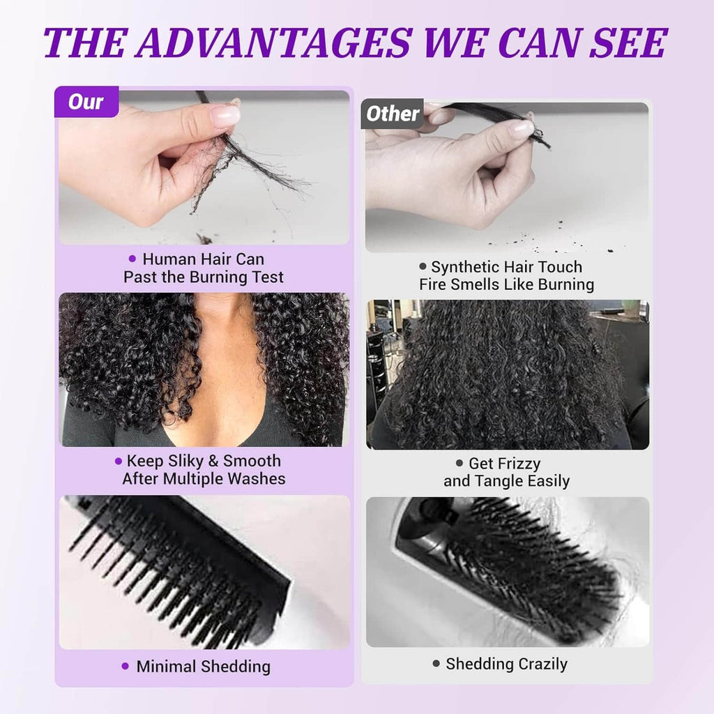 StariaHair 14-30 Inches Burmese Curly 12A Raw Vietnam Hair Bundles #1B Natural Color
