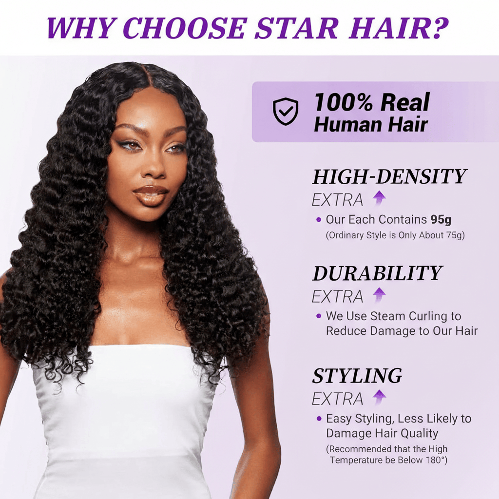 StariaHair 14-30 Inches Burmese Curly 12A Raw Vietnam Hair Bundles #1B Natural Color