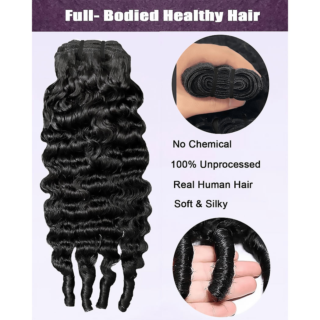 StariaHair 14-30 Inch Burmese Curly Brazilian Virgin Hair Bundles #1B