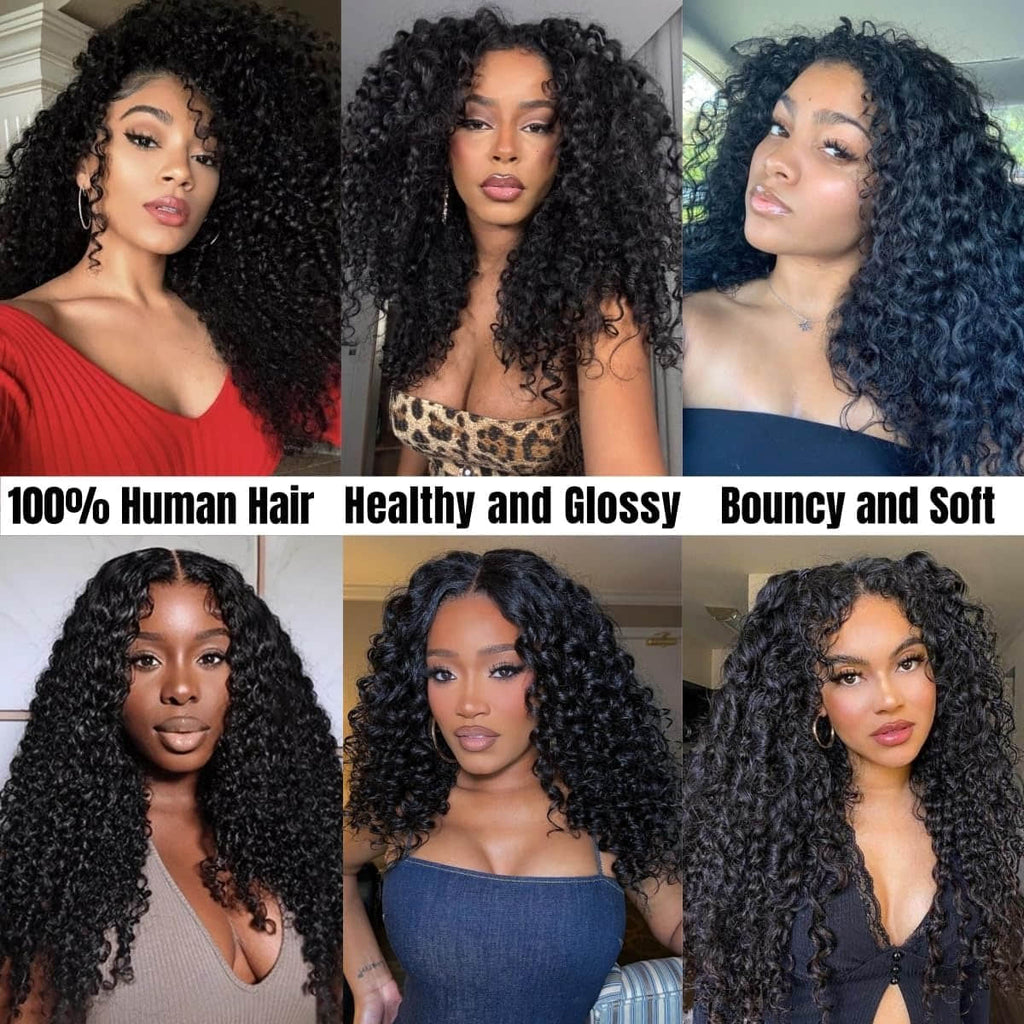 StariaHair 14-30 Inch Burmese Curly Brazilian Virgin Hair Bundles #1B