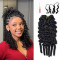StariaHair Burmese Curly Feather Crochet Human Hair Extensions 100% Virgin Hair Crochet Braid For Miracle Knots Natural Black