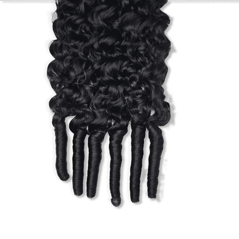 StariaHair Burmese Curly Feather Crochet Human Hair Extensions 100% Virgin Hair Crochet Braid For Miracle Knots Natural Black
