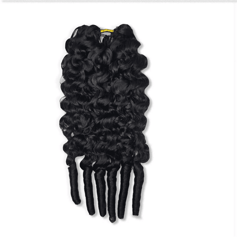 StariaHair Burmese Curly Feather Crochet Human Hair Extensions 100% Virgin Hair Crochet Braid For Miracle Knots Natural Black