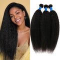 StariaHair 14-30 Inch Kinky Straight Brazilian Virgin Hair Bundles #1B