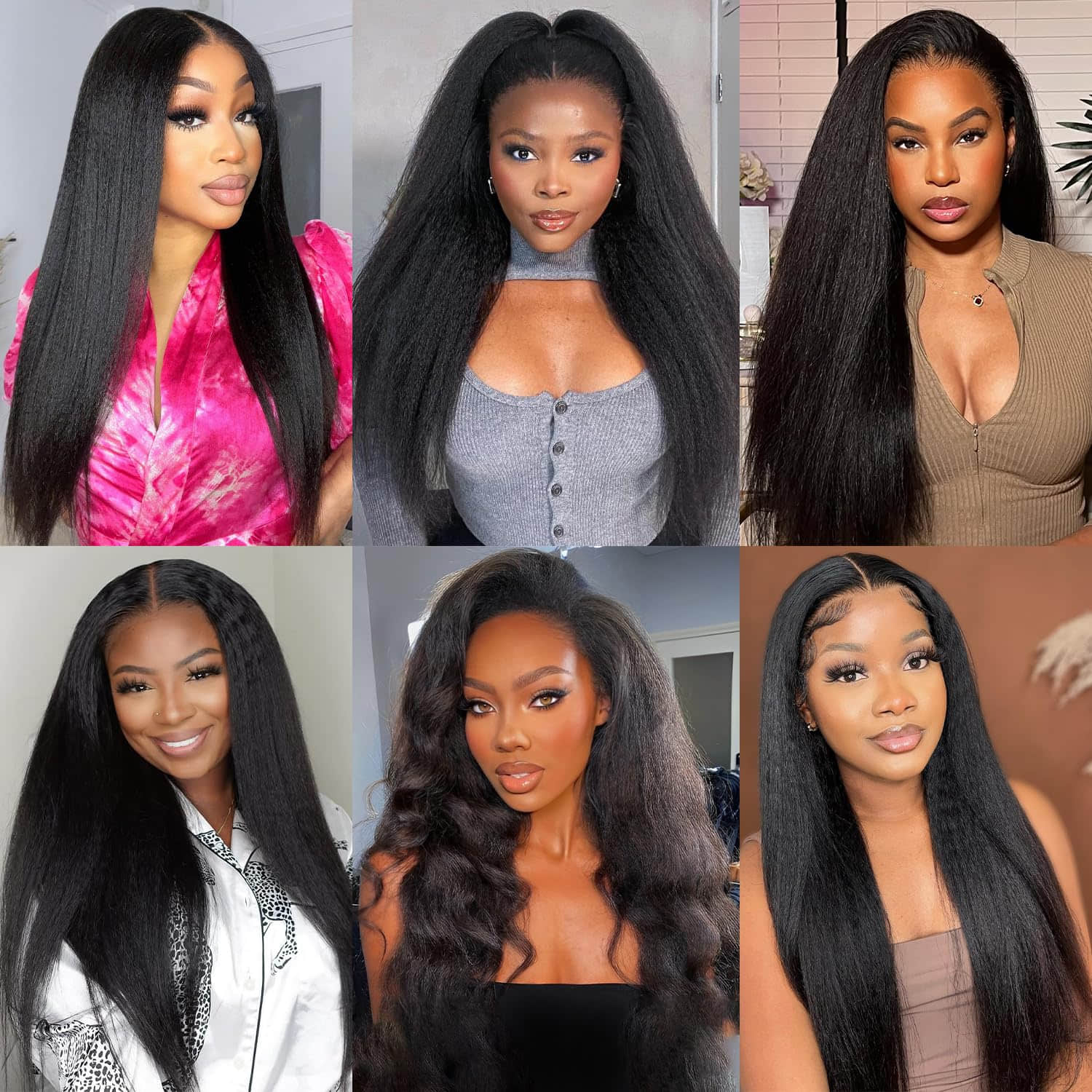 StariaHair 14-30 Inch Kinky Straight Brazilian Virgin Hair Bundles #1B