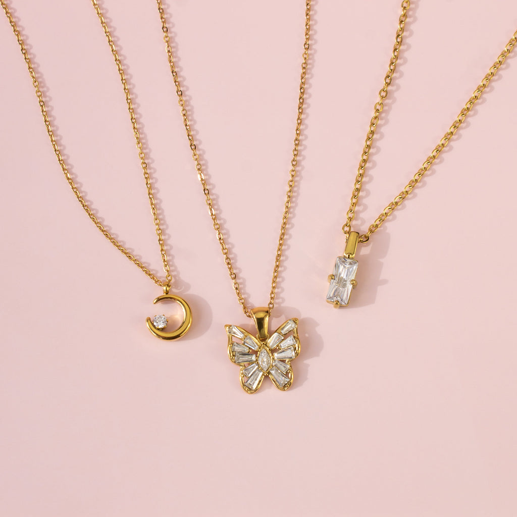 Vivian Baguette Pendant Necklace